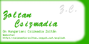 zoltan csizmadia business card